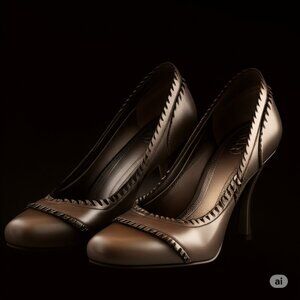 Franco Sarto Brown Stitched High Heel Pumps size 8.5